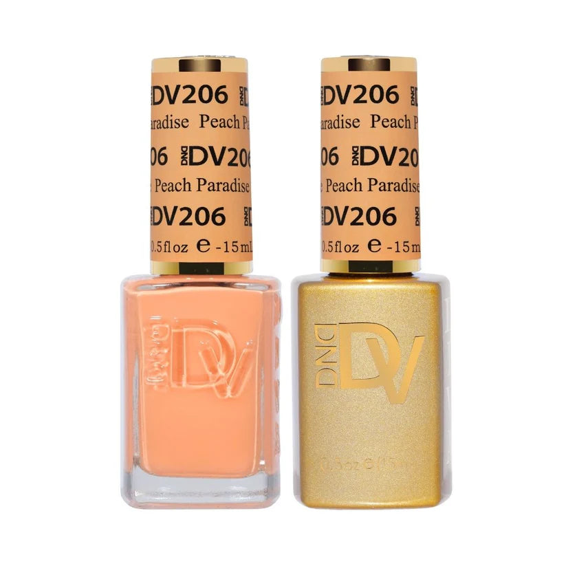 Dnd Diva Duo Gel & Polish - Peach Paradise 206 - Universal Nail Supplies