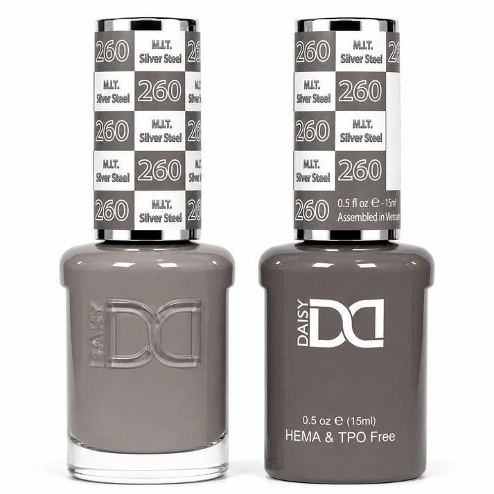 DND HEMA-TPO Free Gel & Lacquer M.I.T Silver Steel 260