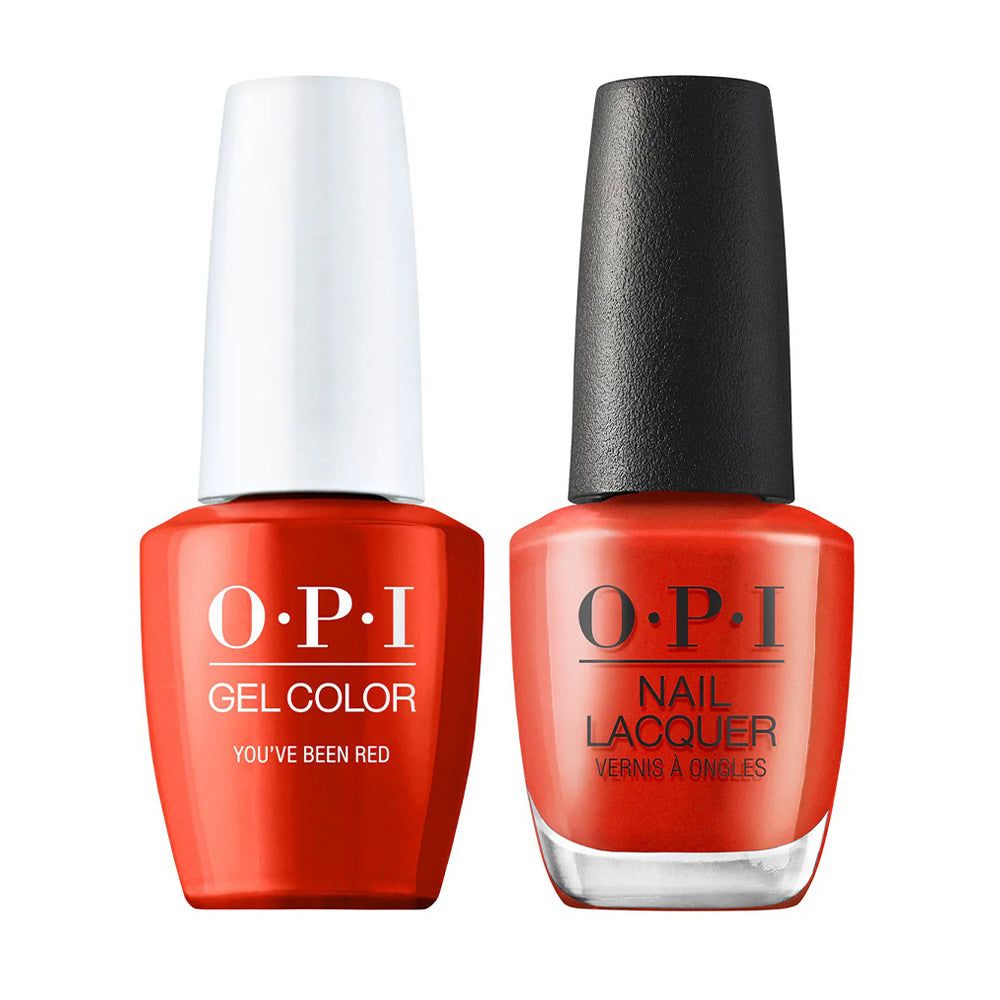 OPI GelColor + Matching Lacquer You've Been RED S025 - Universal Nail Supplies