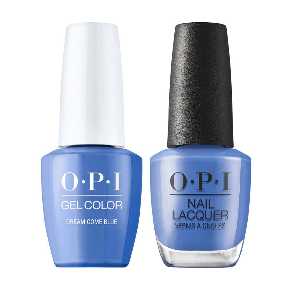 OPI GelColor + Matching Lacquer Dream Come Blue S033 - Universal Nail Supplies