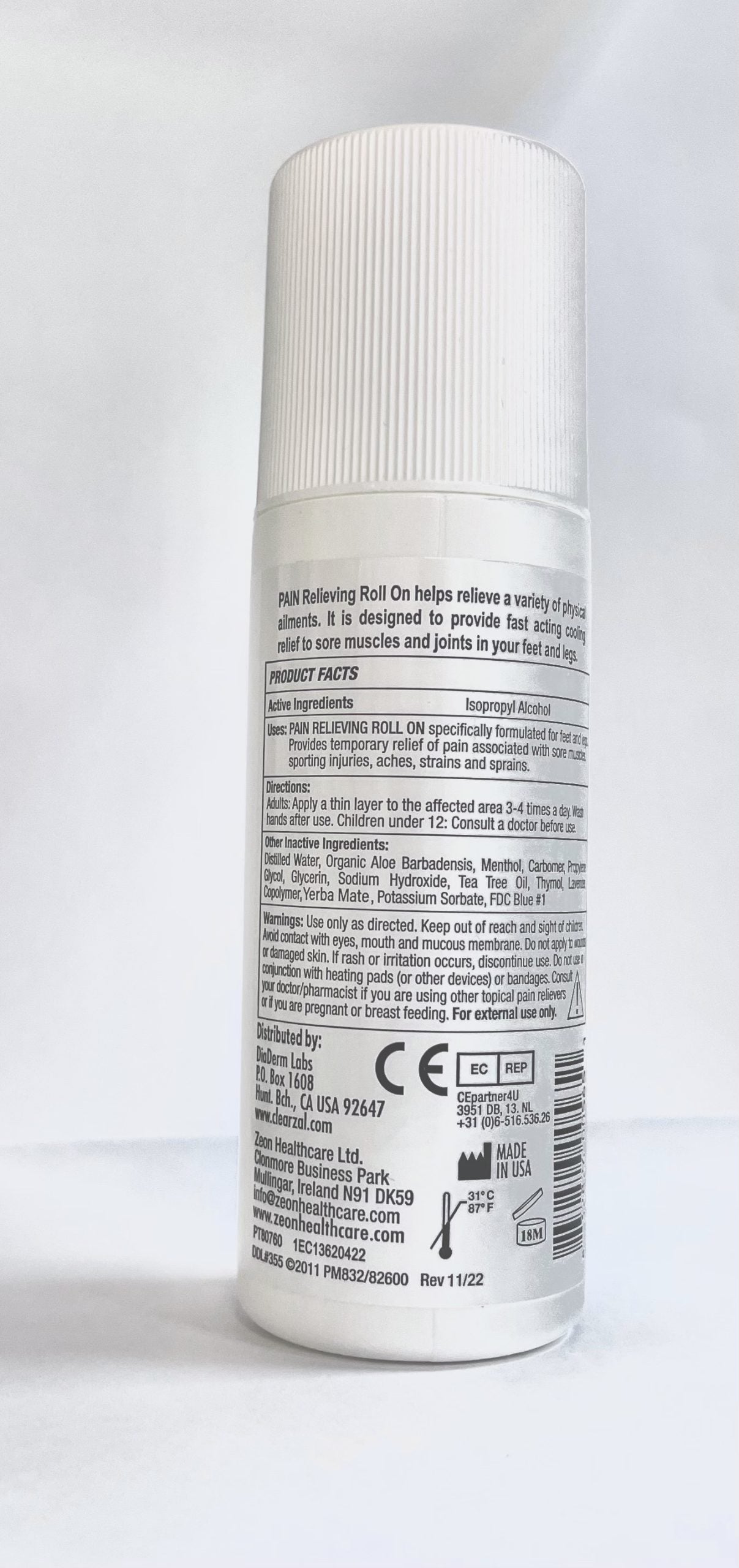 ClearZal® Pain Relieving Roll-on 3.4oz
