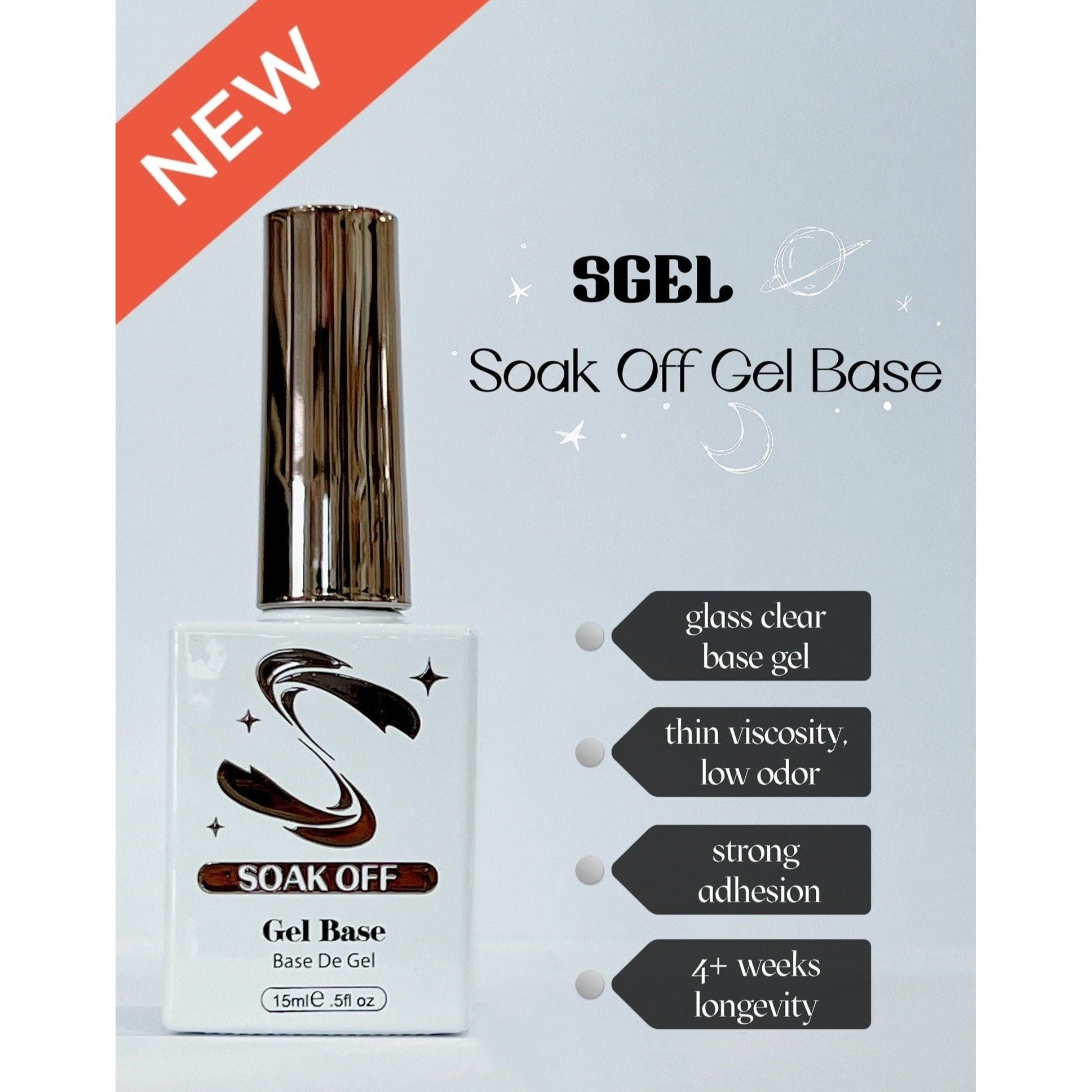 SofiGlaze Strengthener Base Gel 0.5oz - Universal Nail Supplies