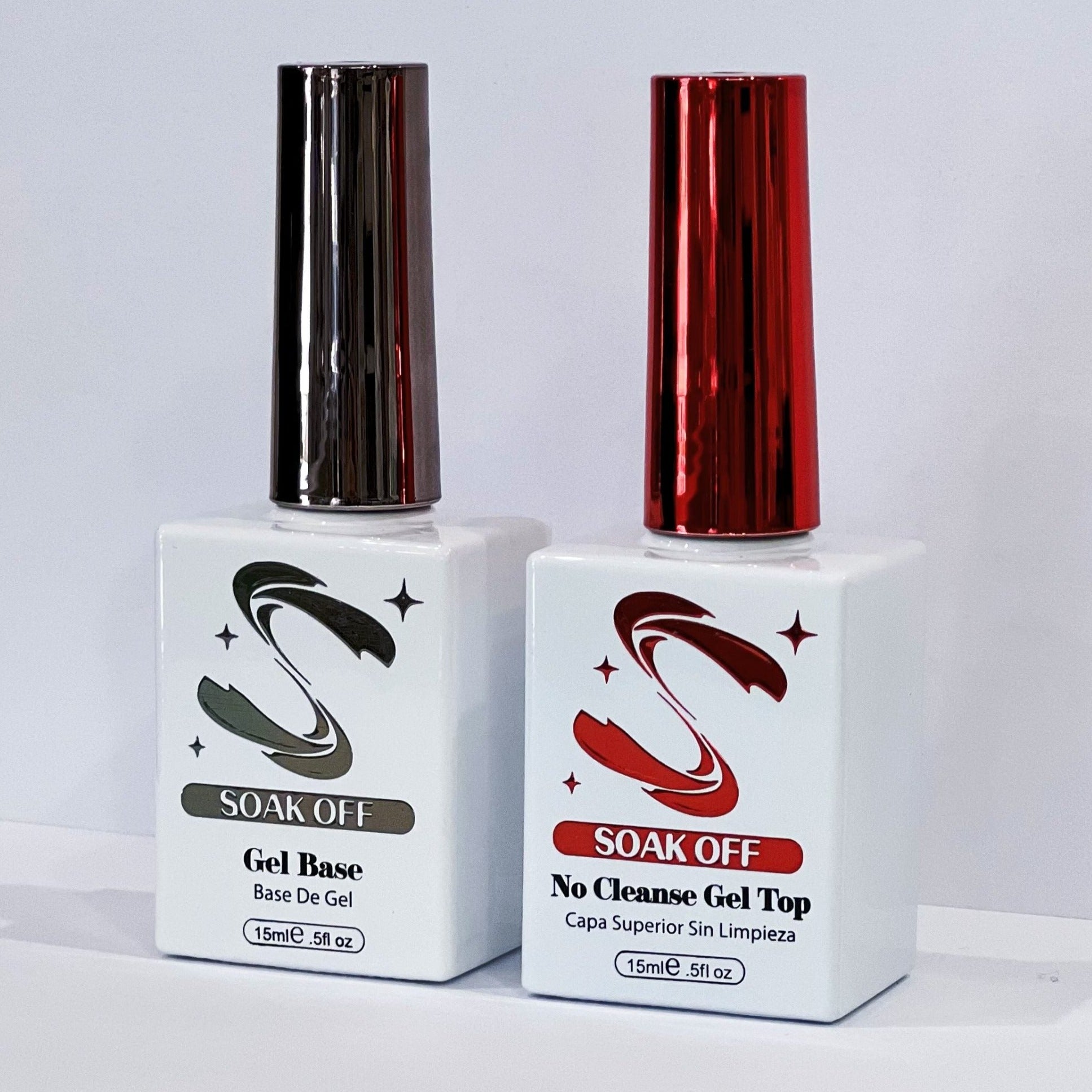 SofiGlaze Duo Set No Cleanse Top & Strengthener Base Gel 0.5oz - Universal Nail Supplies