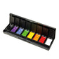 Kupa KULR LA Confidential Collection solid cream gel polish palette with various nail polish shades in a sleek display.