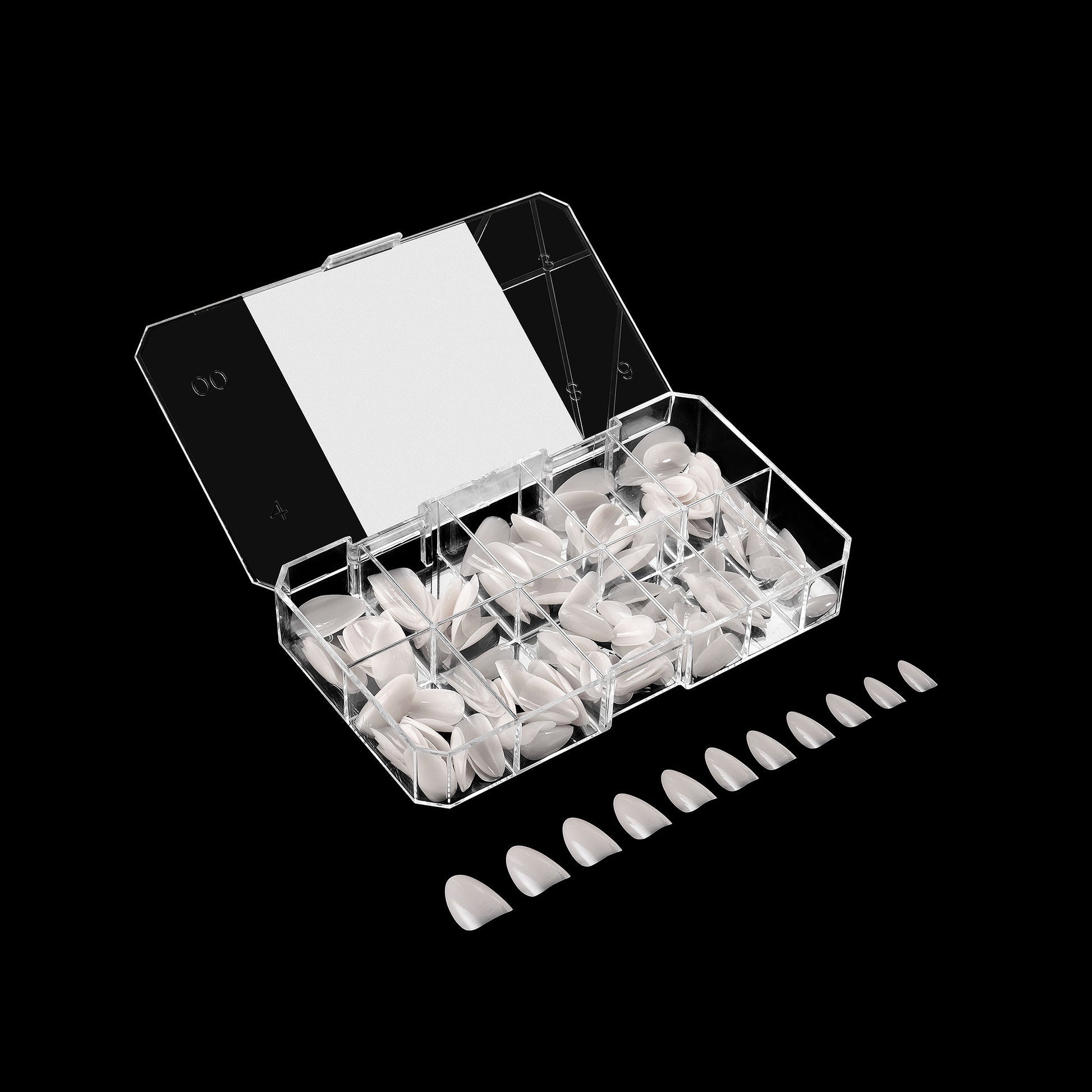 Aprés Gel-X - Neutrals Whitney Natural Square Short Box of Tips 150pcs -11 Sizes - Universal Nail Supplies