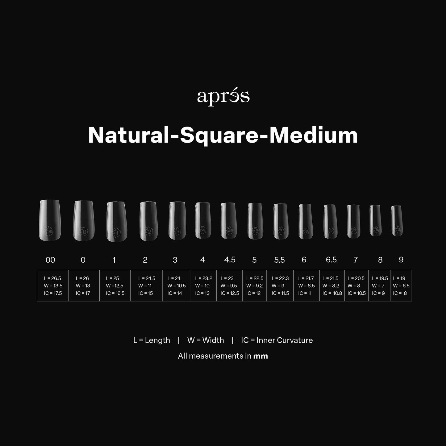 Aprés Nail Gel-X Extensions - Natural Square Medium V2 - Universal Nail Supplies