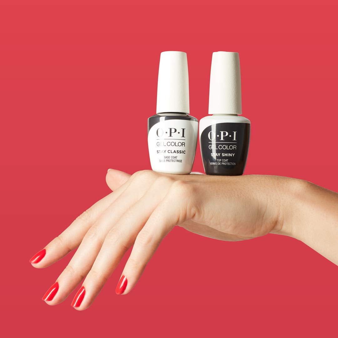 OPI GelColor Stay Classic and Shiny Base Top Coat Duo Pack
