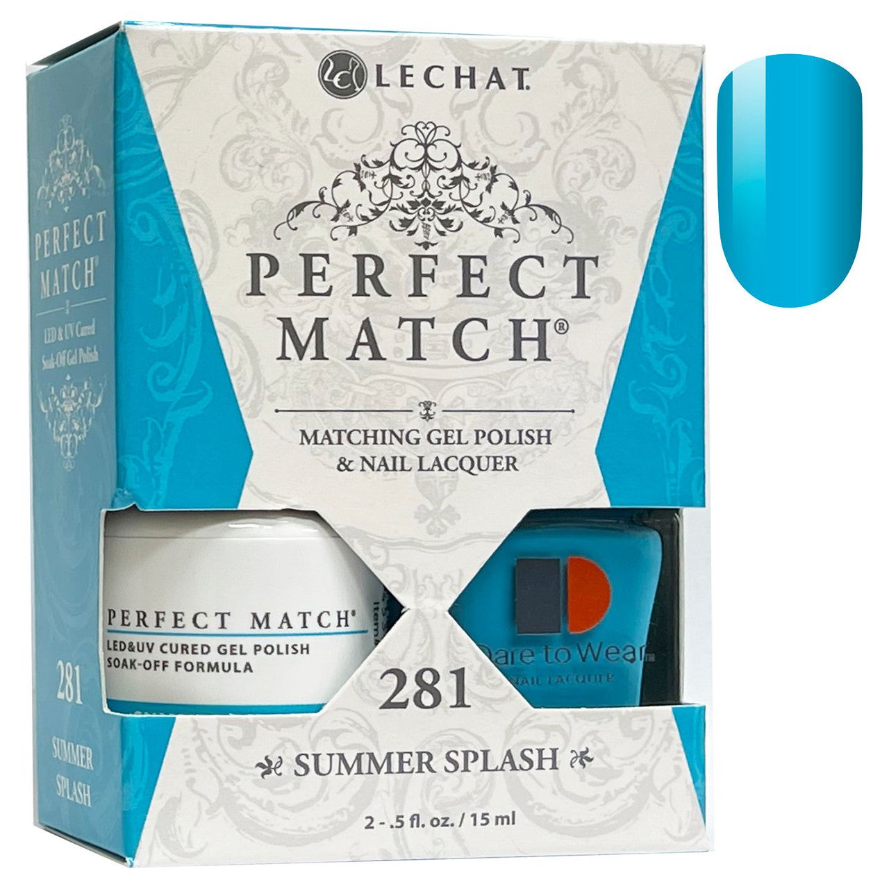 LeChat Perfect Match Gel + Matching Lacquer Summer Spash #281 (Clearance)