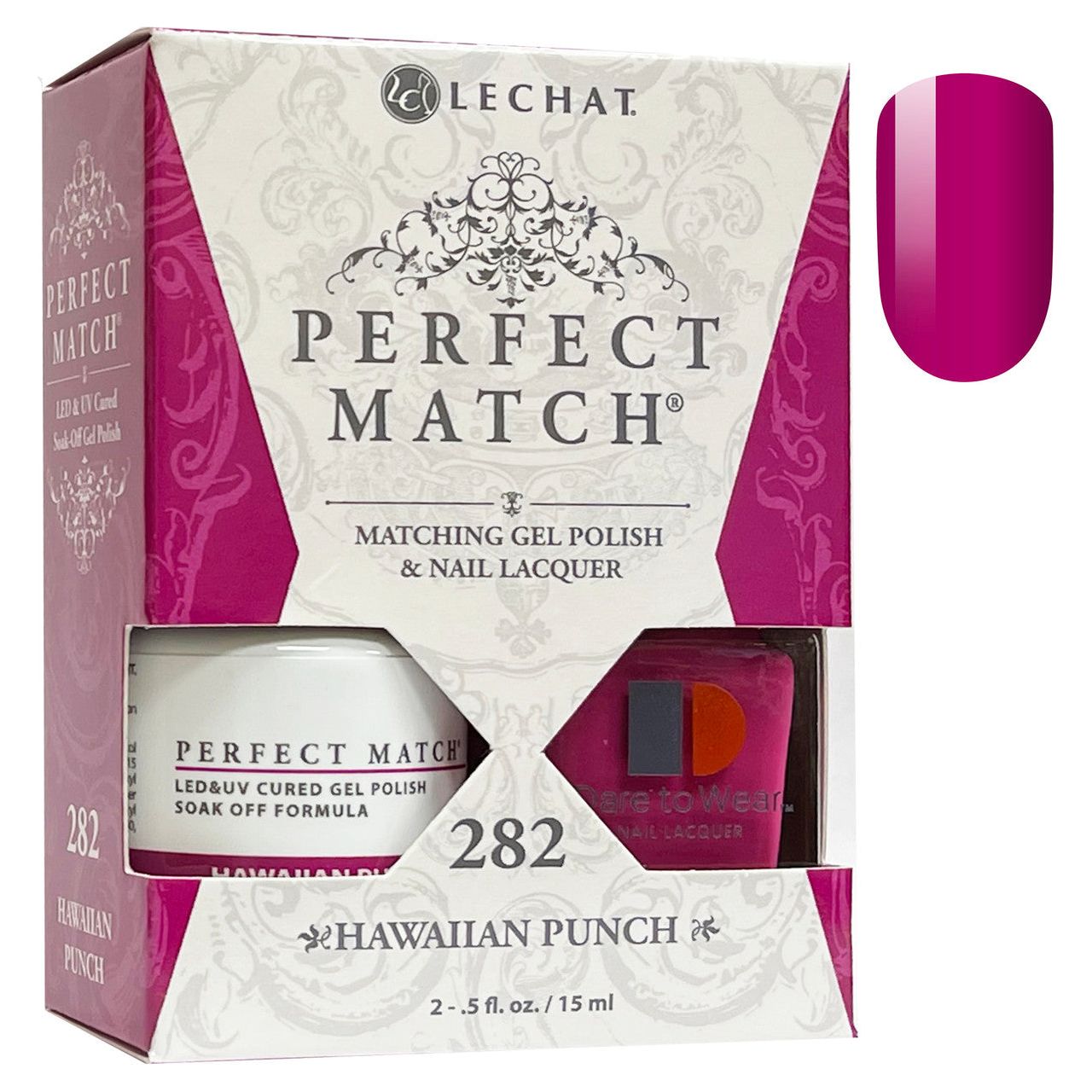 LeChat Perfect Match Gel + Matching Lacquer Hawaiian Punch #282 (Clearance)