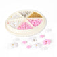 3D Flower Nail Art Decoration Pink White Gold Mixed Size Charm Jewelry Beads - Universal Nail Supplies
