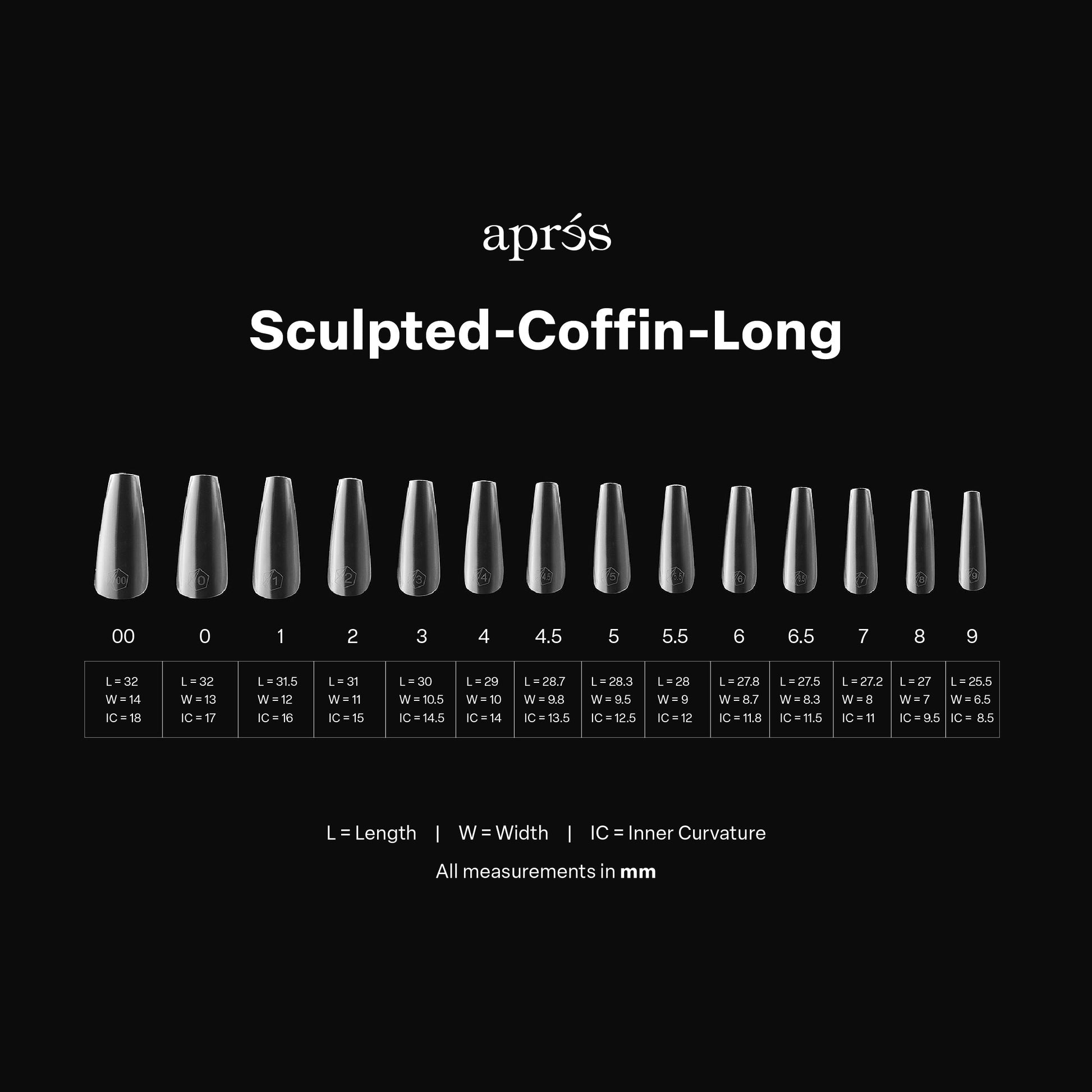 Aprés Nail Gel-X Extensions - Sculpted Coffin Long V2 - Universal Nail Supplies