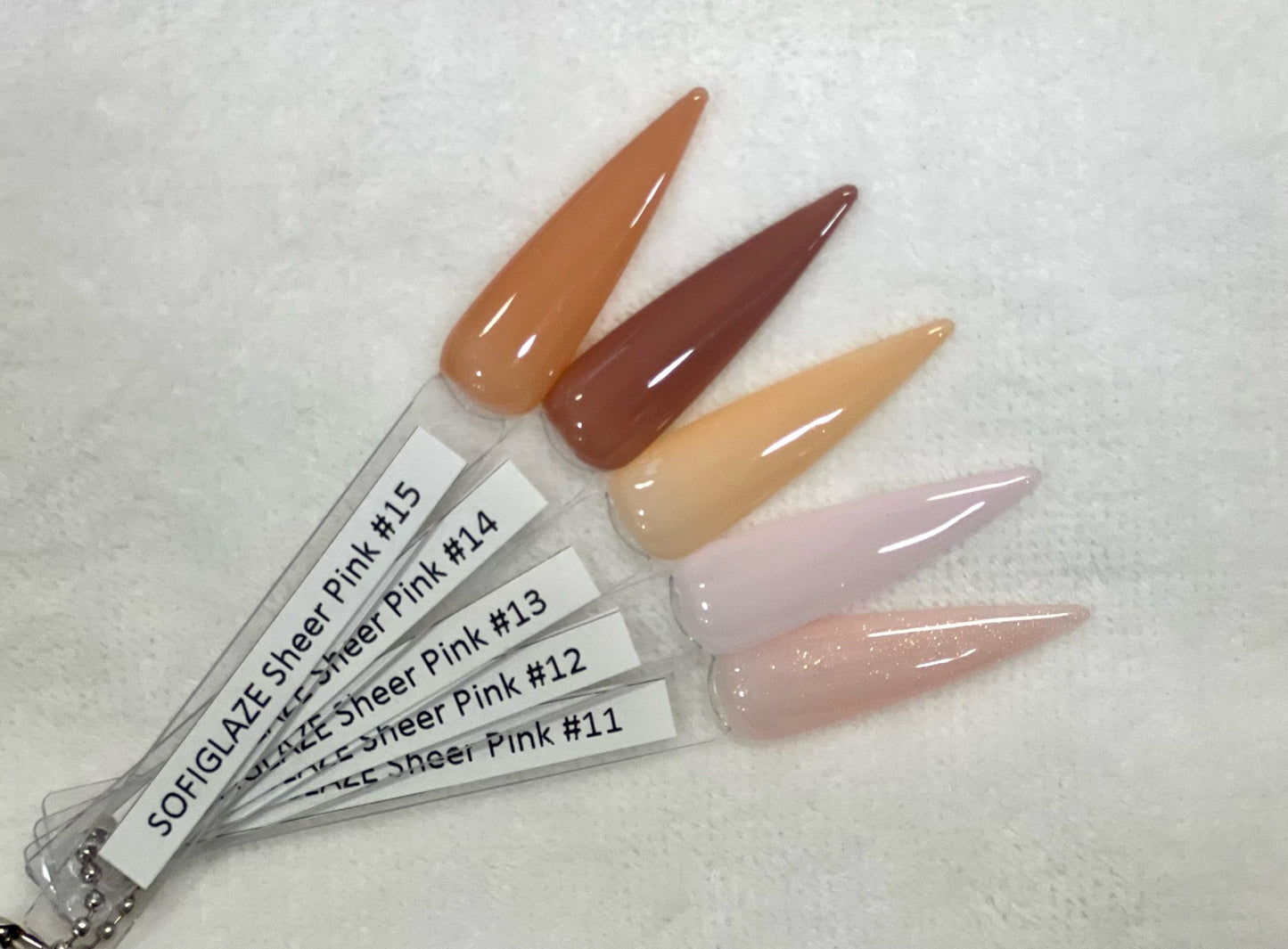 Sofi Glaze Sheer Pinks Gel Polish From #6 to #15 - Universal Nail Supplies