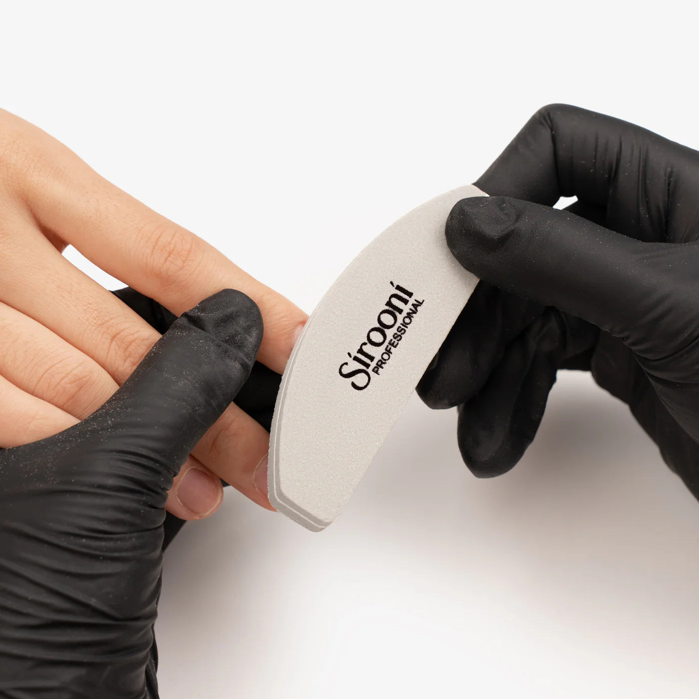 Sirooni Nail Buffer Half Moon Mini - 100/180 Grit, Pack of 20, Grey - Universal Nail Supplies