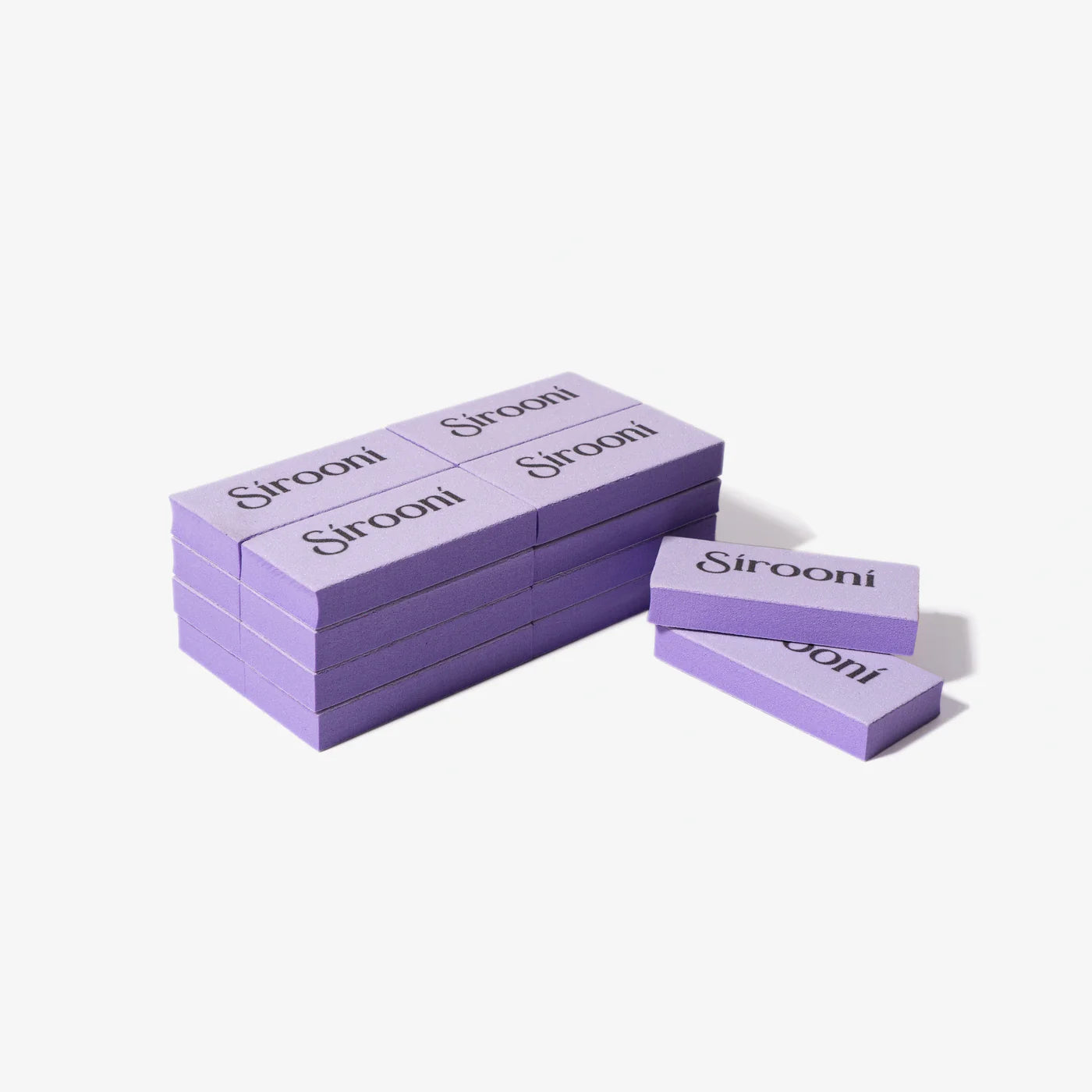 Sirooni Nail Buffer Rectangle Large – 100/180 Grit, 50PCS Purple - Universal Nail Supplies