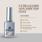 Kokoist USA Ultra Glossy Non Wipe Top Coat Gel 15ml bottle, showcasing a glossy finish for nails in a professional base and top coat.
