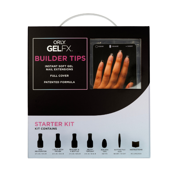 Orly GELFX Builder Tips Starter Kit - Square Short - Universal Nail Supplies
