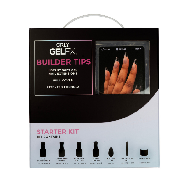 Orly GELFX Builder Tips Starter Kit - Square Medium - Universal Nail Supplies
