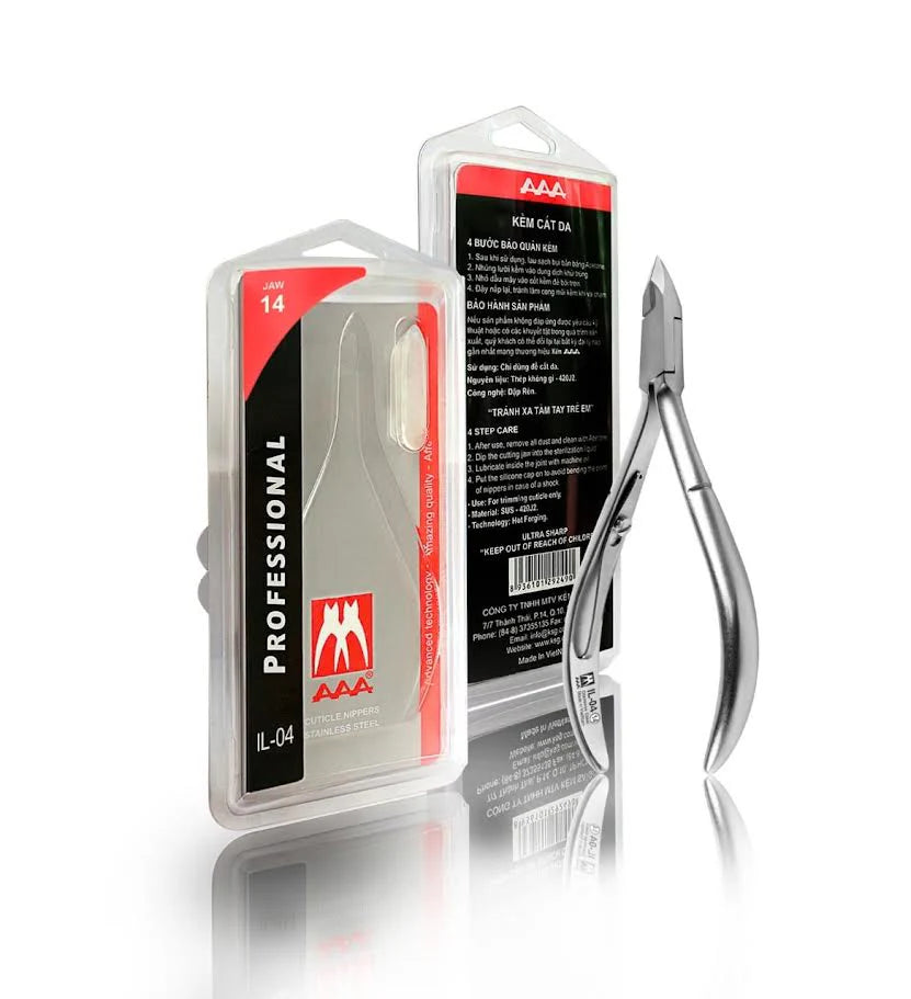 AAA Cuticle Nipper Size IL-04 -14 Jaw - Universal Nail Supplies