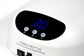 Luxio Akzentz Hybrid Pro 2.0 Smart Light screen detail showing gel polish application interface and LED display.