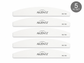 Luxio Akzéntz Signature White Curved Files 100/180, set of 5 for professional nail filing and shaping.
