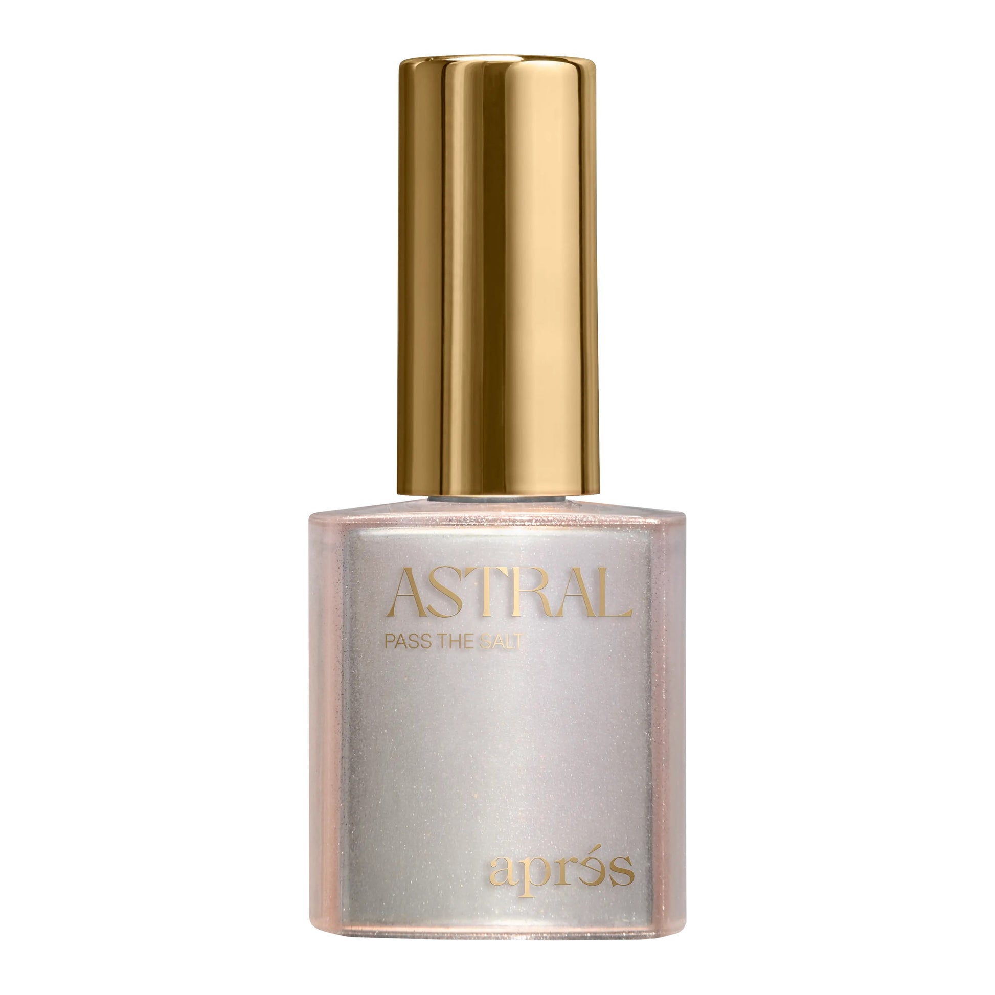Aprés Nail Aprés Astral Collection Gel Color Polish Pass The Salt FG02 in a vibrant salt-inspired shade, displayed on a nail.