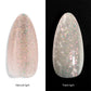 Aprés Nail Astral Collection gel color polish Pass The Salt FG02 showing a smooth, glossy light beige gel polish on a nail.