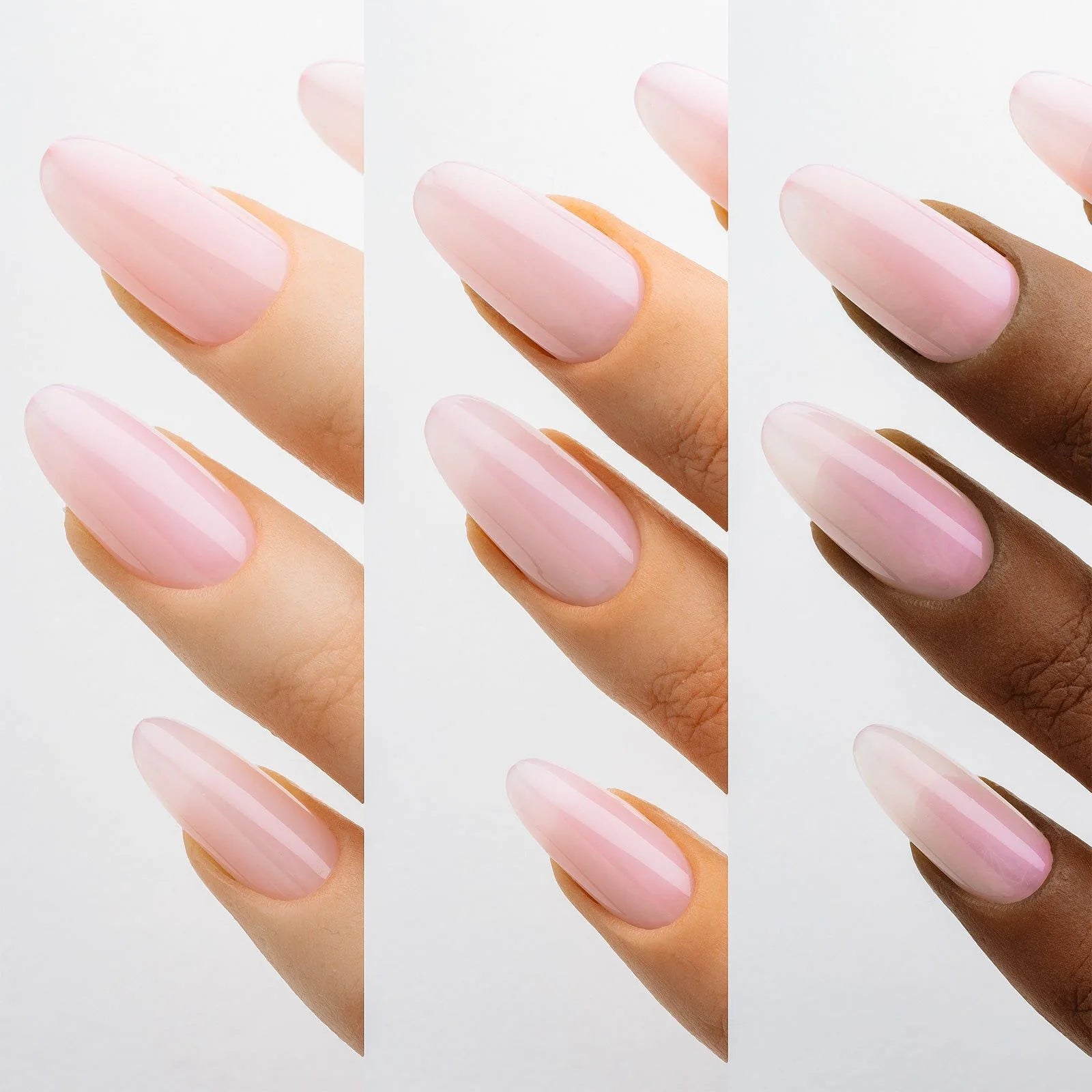 Aprés Nail Light & Shadow Pink Clouds gel polish from Aprés Gel Color collection, showcasing soft pink and subtle shadow effects.