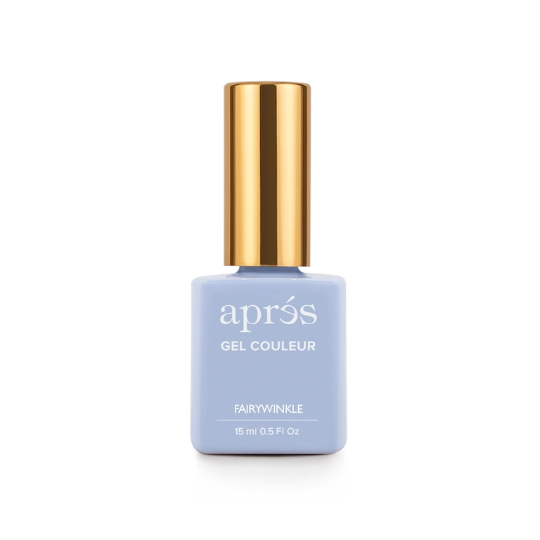 Aprés Nail Aprés Gel Color Polish Fairywinkle 245 with shimmering pastel lavender shade and glossy finish.