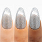 Aprés Nail Aprés Gel Color Polish in Hello Kitty Flash Glitter with vibrant, sparkly pink and glitter accents on a nail display.