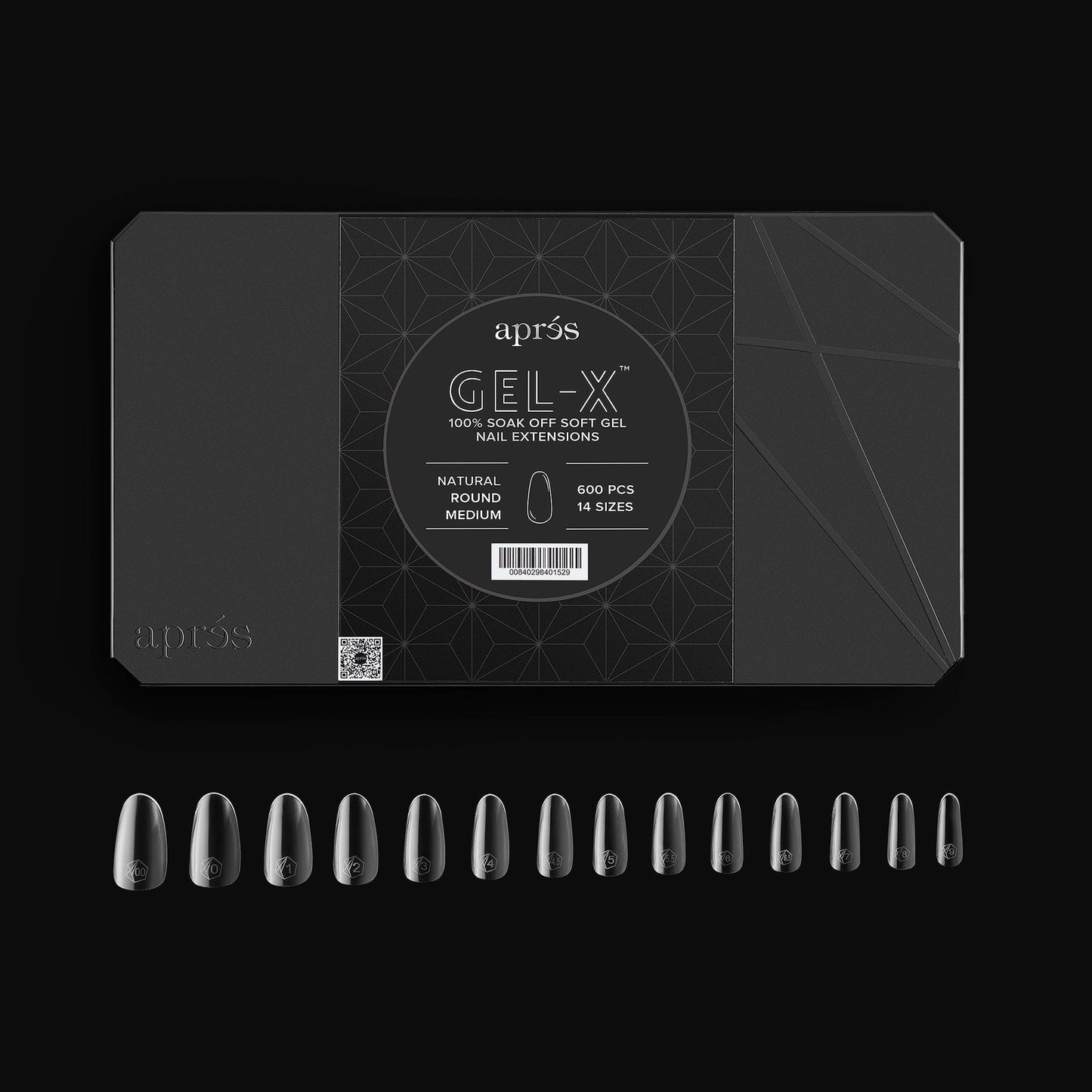 Aprés Nail Gel-X Extensions - Natural Round Medium - Universal Nail Supplies