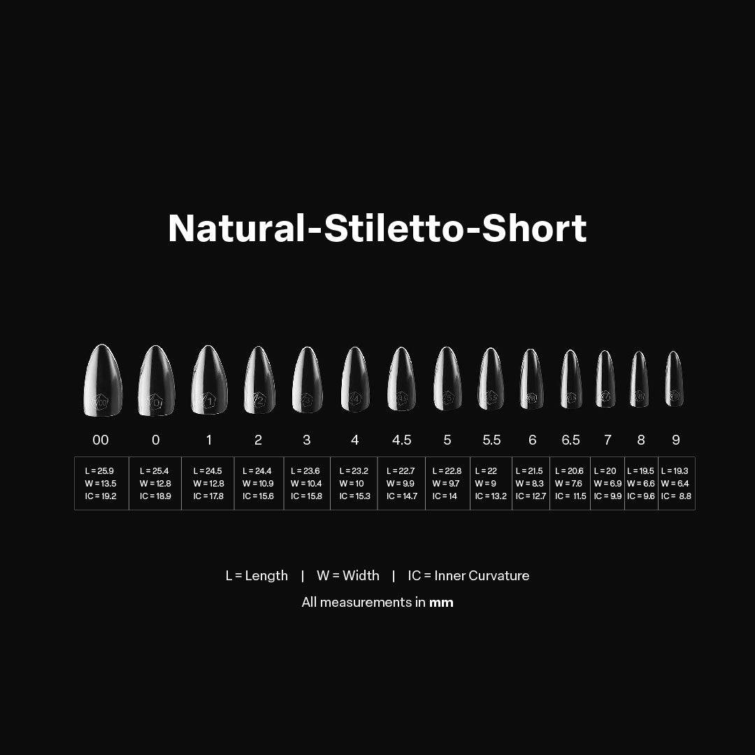 Aprés Nail Gel-X Extensions - Natural Stiletto Short V2 - Universal Nail Supplies