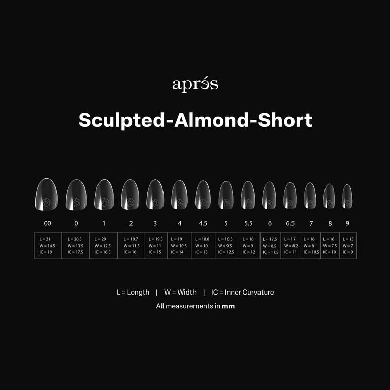 Aprés Nail Gel-X Extensions - Sculpted Almond Short V2 - Universal Nail Supplies