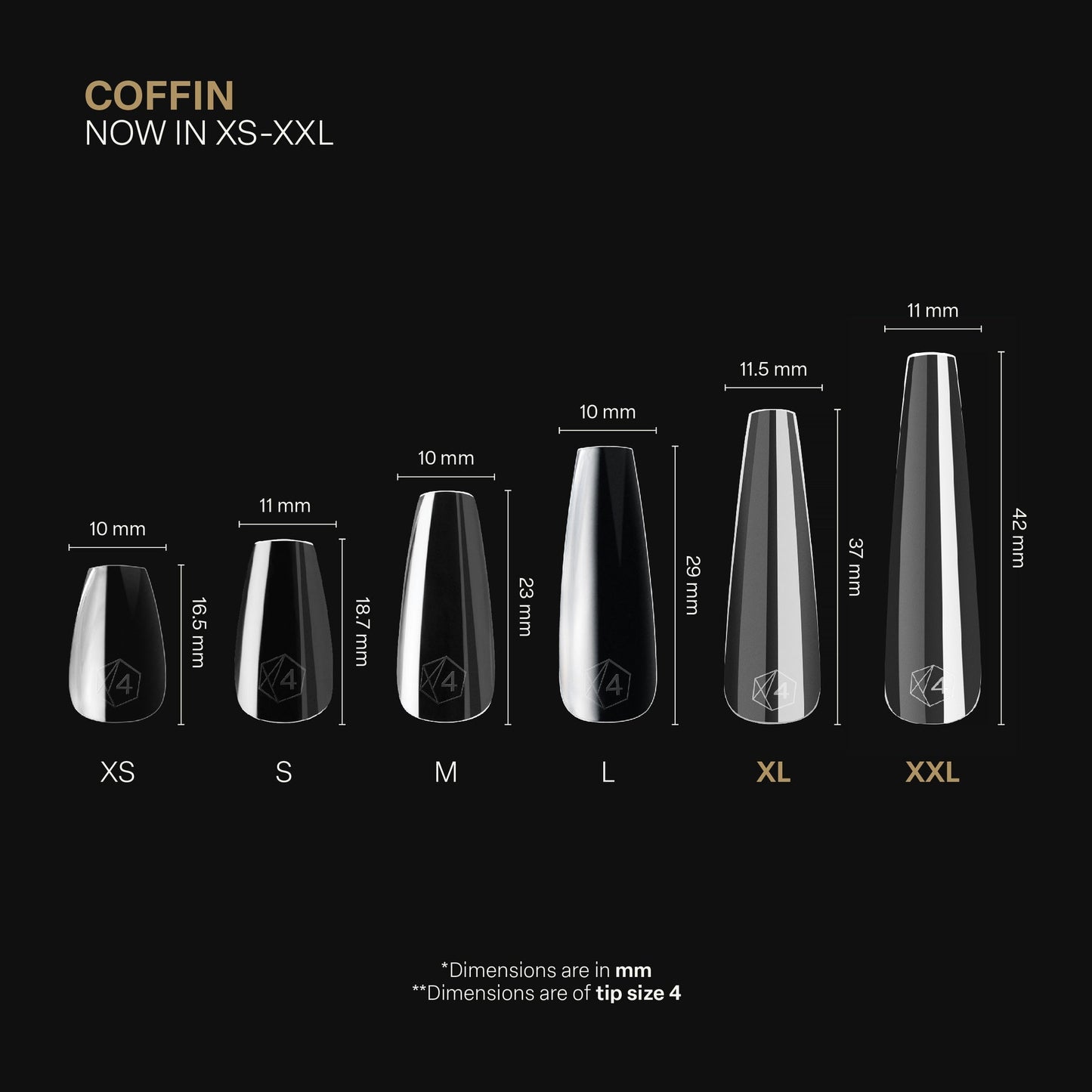 Aprés Nail Gel-X Extensions - Sculpted Coffin Long V2 - Universal Nail Supplies