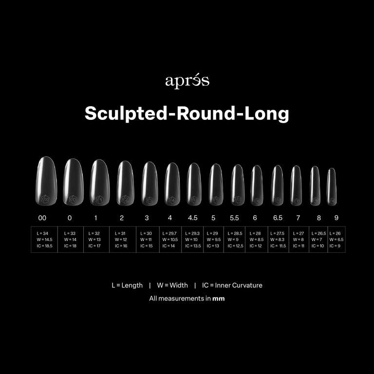Aprés Nail Gel-X Extensions - Sculpted Round long Pro (600PCS) - Universal Nail Supplies