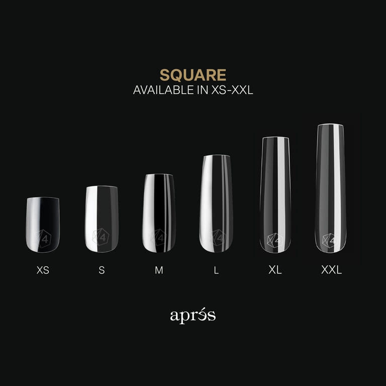 Aprés Nail Gel-X Extensions - Sculpted Square Extra Extra Long Pro (420PCS) - Universal Nail Supplies