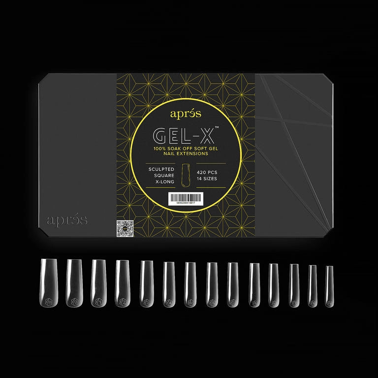 Aprés Nail Gel-X Extensions - Sculpted Square Extra Long Pro (420PCS) - Universal Nail Supplies