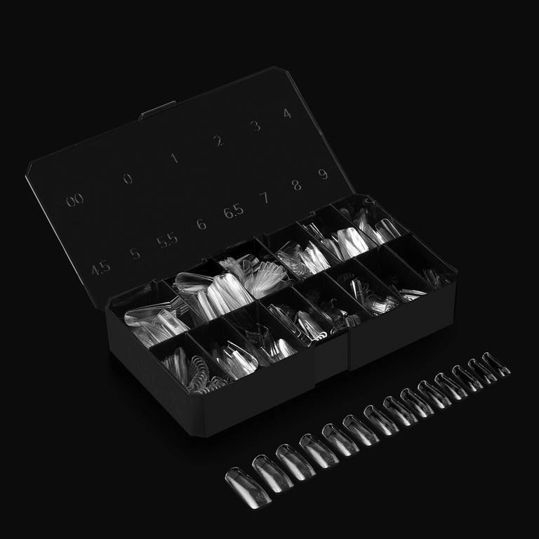 Aprés Nail Gel-X Extensions Sculpted Square Long Pro set of 600 gel nail extensions in a natural square shape for long-lasting wear