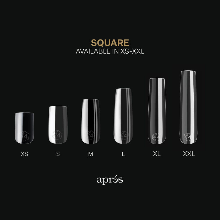 Aprés Nail Gel-X Extensions - Sculpted Square Short V2 - Universal Nail Supplies