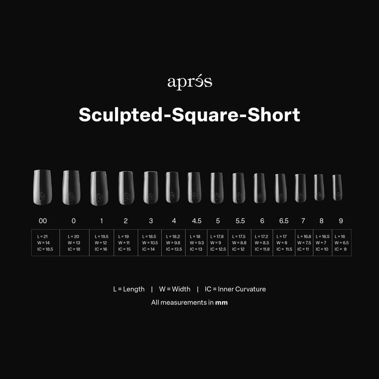 Aprés Nail Gel-X Extensions - Sculpted Square Short V2 - Universal Nail Supplies
