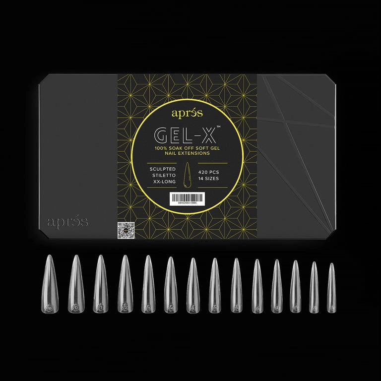 Aprés Nail Gel-X Extensions - Sculpted Stiletto Extra Extra Long Pro (420PCS) - Universal Nail Supplies