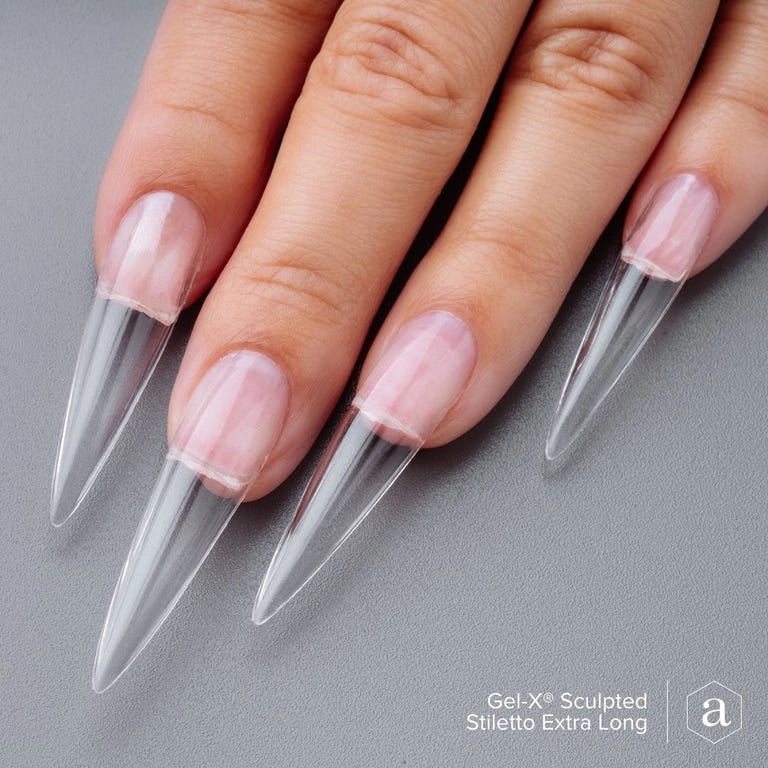 Aprés Nail Gel-X Extensions Sculpted Stiletto Extra Long Pro set with 420 gel tips for professional nail enhancements