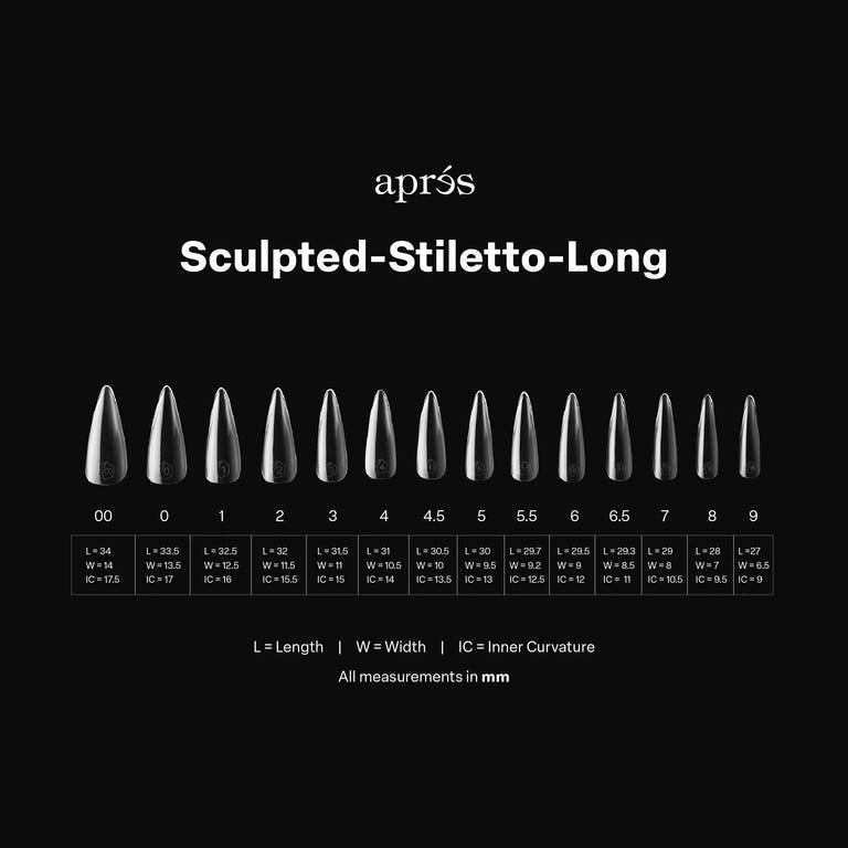Aprés Nail Gel-X Extensions - Sculpted Stiletto Long Pro (600PCS) - Universal Nail Supplies