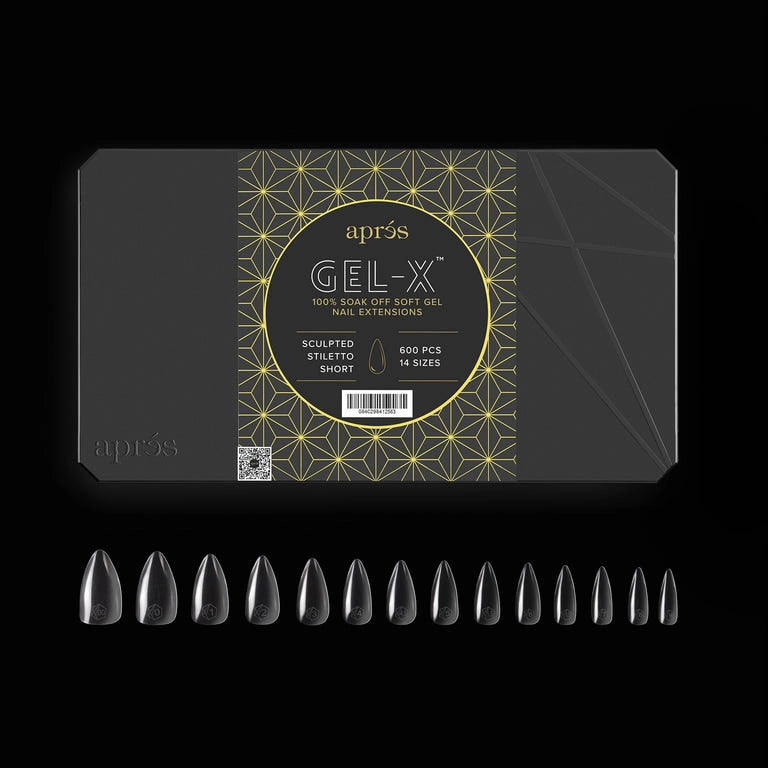 Aprés Nail Gel-X Extensions - Sculpted Stiletto Short Pro (600PCS) - Universal Nail Supplies