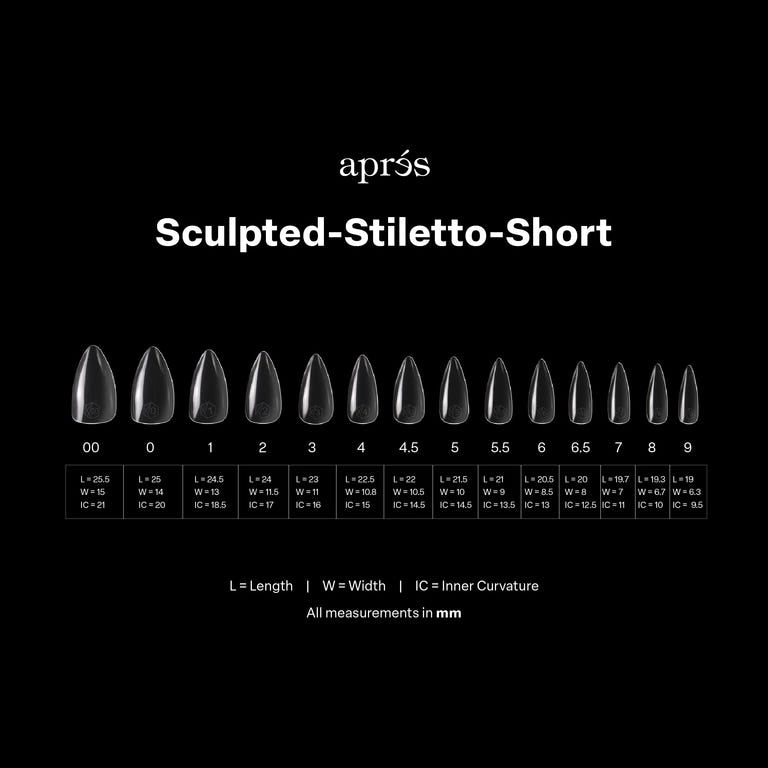 Aprés Nail Gel-X Extensions - Sculpted Stiletto Short Pro (600PCS) - Universal Nail Supplies