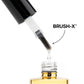Aprés Nail Gel-X Soft Gel Builder in a Bottle 30 mL for creating durable nail extensions, shown in a clear bottle with a brush applicator.