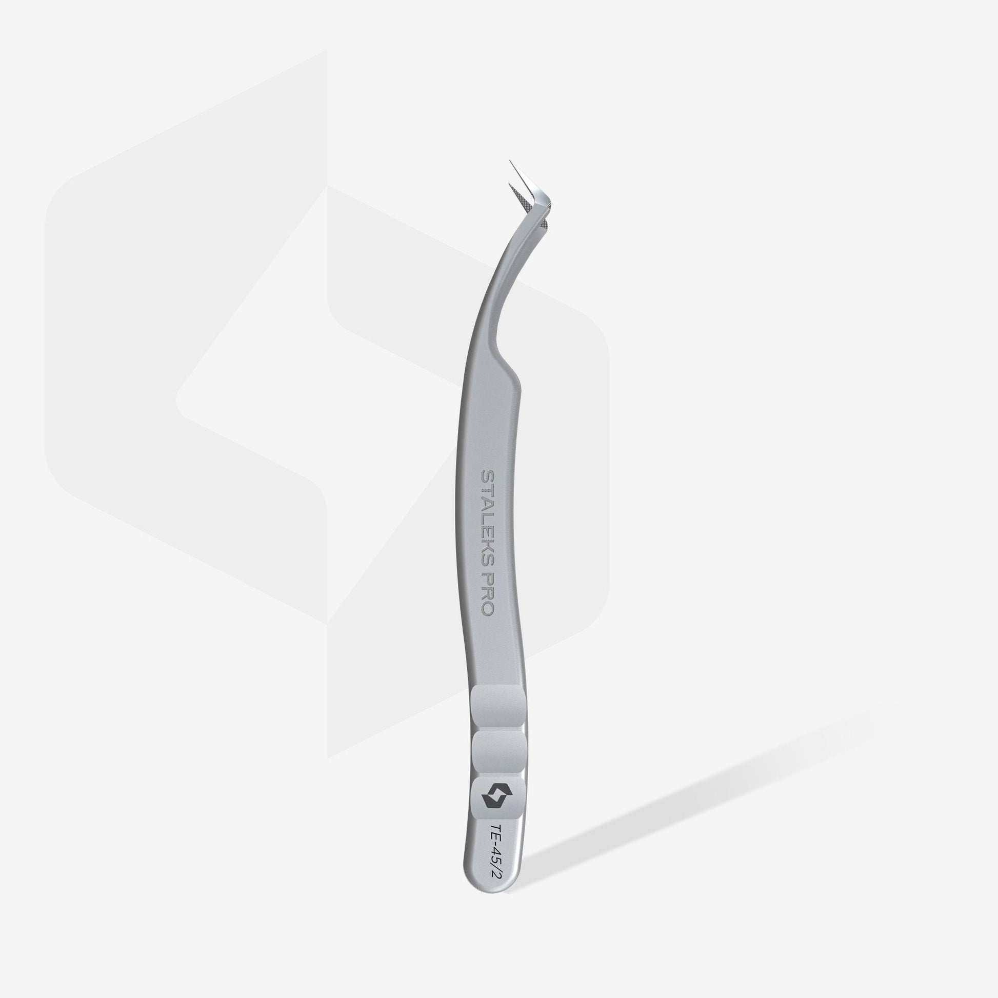 Professional eyelash tweezers with fiber tips EXPERT 45 TYPE 2 (L-shaped, 40′) image 1