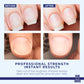 Universal Nail Supplies blue cross cuticle remover and softener liquid for nails, 8oz, in a clear bottle with a blue cap.