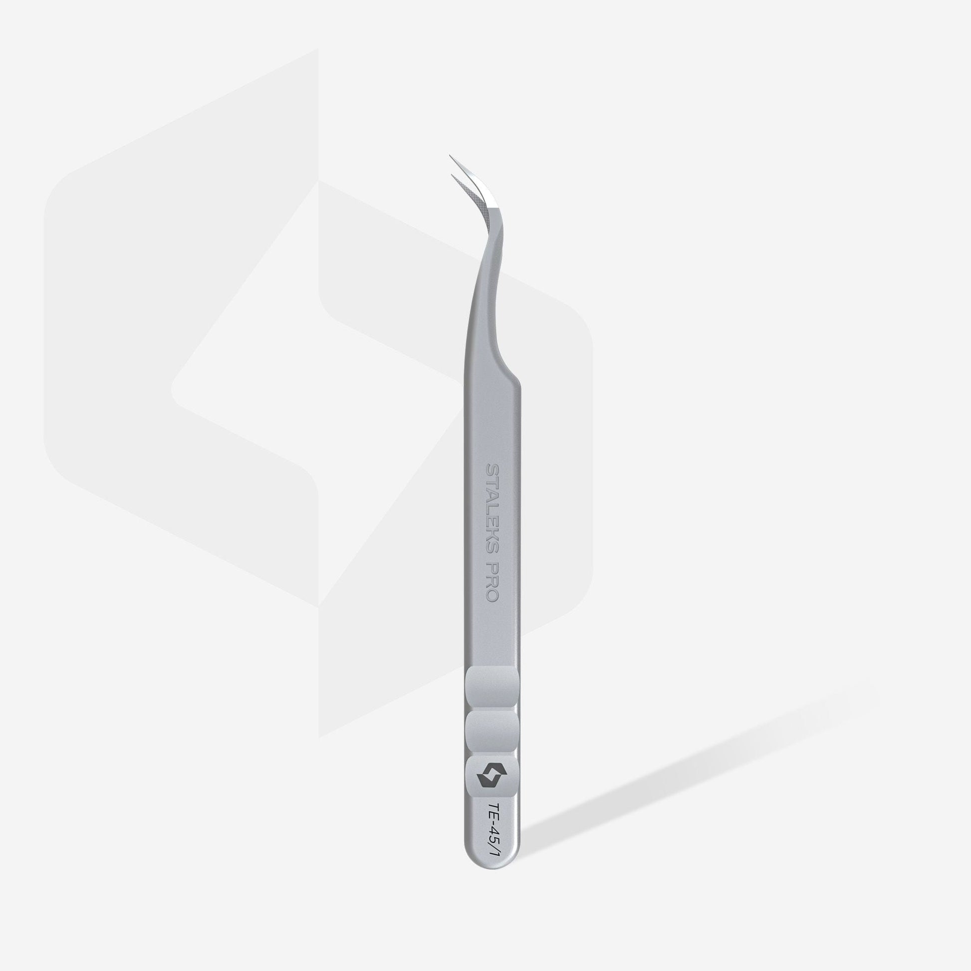 Professional eyelash tweezers with fiber tips EXPERT 45 TYPE 1 (curved) image 1