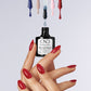 Creative Nail Design Shellac Wear Extender Base Coat in 0.25 oz, a gel nail polish base coat for long-lasting nails.