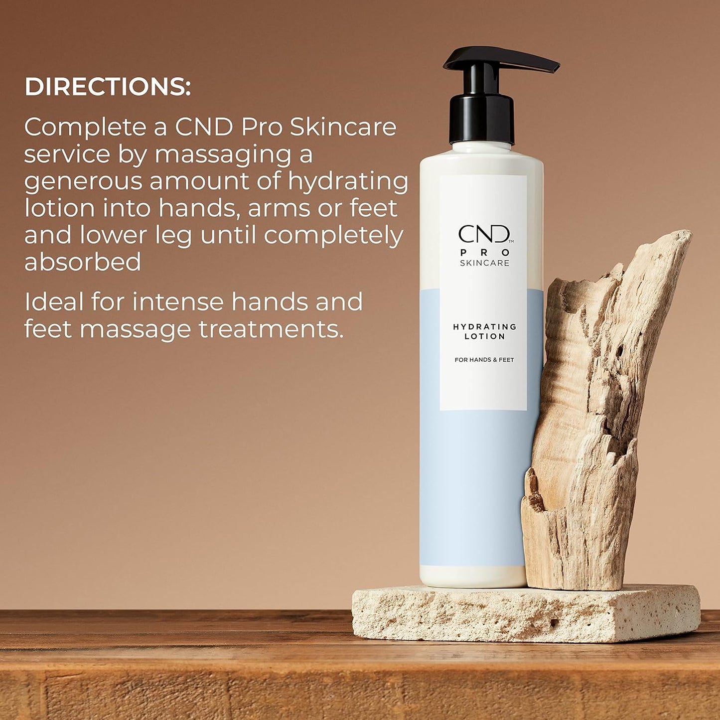 CND Pro Skincare product bottle with sleek design, featuring CND branding and skincare label, displayed on a neutral background.